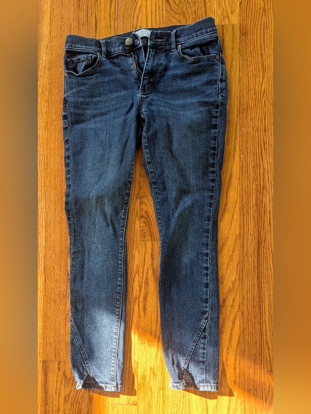 Loft Women’s Petite Dark Blue Skinny Jeans